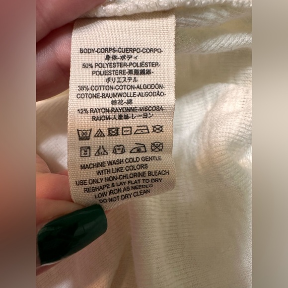 We The Free white split back pullover turtleneck sweater - Picture 7 of 8